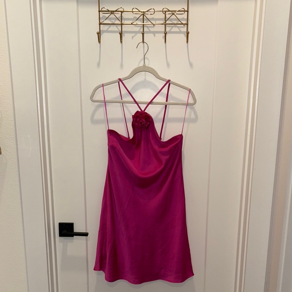 Elegant Pink Mini Dress